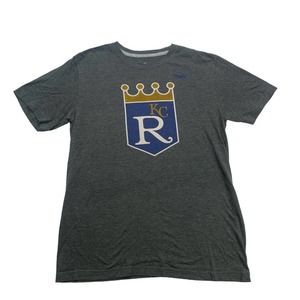 Nike Kansas City Royals Shirt Mens Medium M Gray MLB Baseball Short Slee…